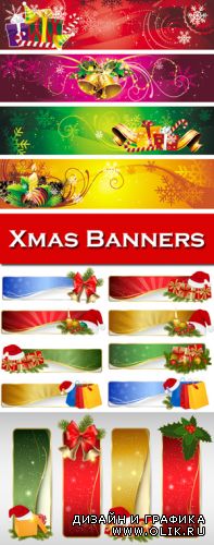 Christmas Banners Vector 4 EPS