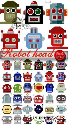 Robot head vector  Голова робота - вектор