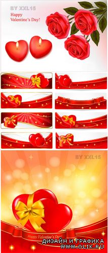 Valentines Day vector backgrounds