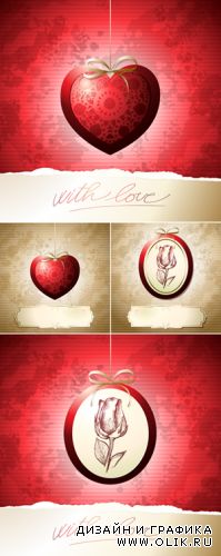 Valentine's Day Cards Vector 2