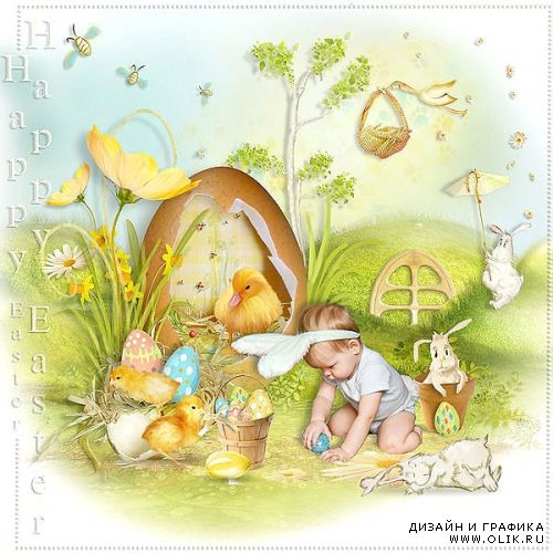 Пасхальный скрап-набор - Spring Bunnies & Easter stories