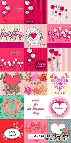Floral romantic cards