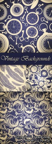Stylish Vintage Backgrounds Vector