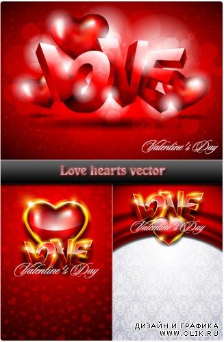Love hearts vector
