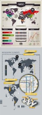 World Map Infographic Collection