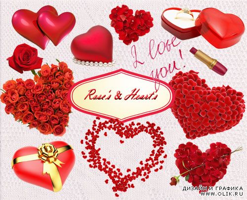 Скрап-набор - Розы и сердца | Rose's & Heart's