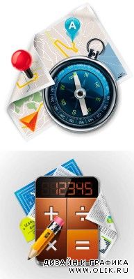 Compass and Calculator Vector