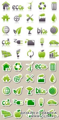 Ecology Green Icons & Stickers