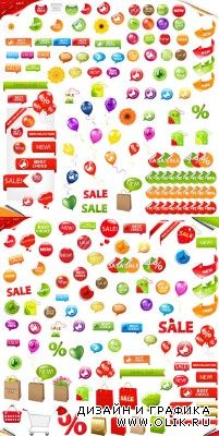 Big Collection of Sale Vector Elements