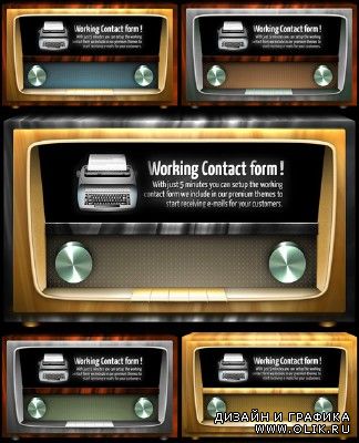 Awesome Vintage Radio Style Image Slider PSD for PHSP