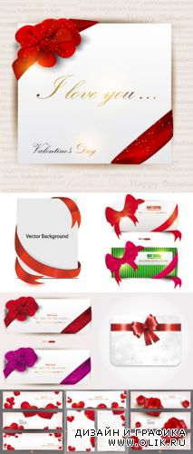 Valentine's Day Banners & Cards Vector