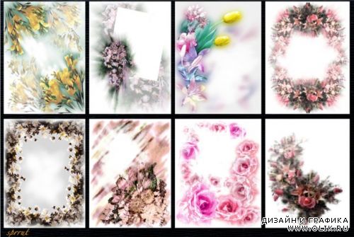 Красивые рамочки с цветами / Beautiful Frames with flowers