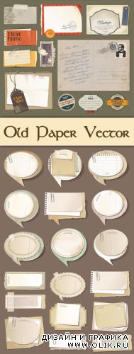 Vintage Paper Elements Vector