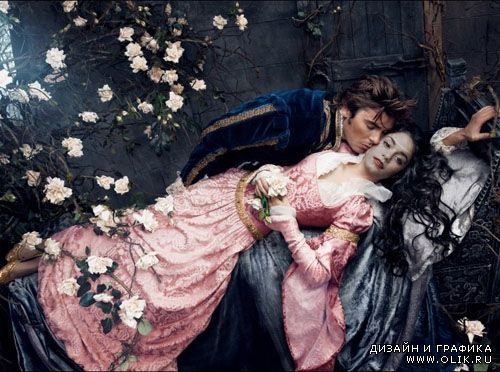 Шаблон для фото женский - поцелуй принца