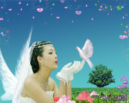 футаж свадебный  - Любовь и голуби 2