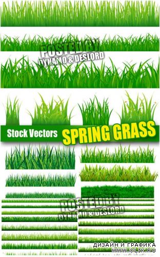 Весенняя трава - векторный клипарт