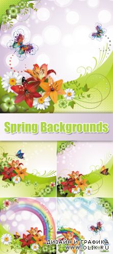 Springtime Backgrounds Vector