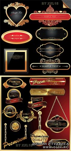 Golden frames and labels