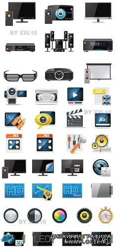 TV and video icons