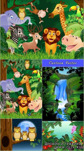 Клипарт мультфильмов Мадагаскар в векторе (Cartoon Сlipart)