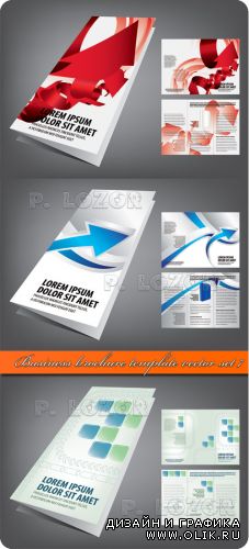 Бизнес брошюра часть 7 | Business brochure template vector set 7