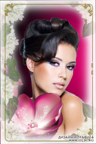 Романтическая фоторамка - Розовая орхидея