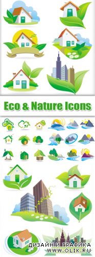 Ecology & Nature Icons Vector