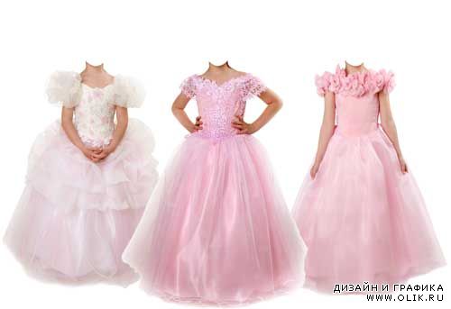 Шаблоны для монтажа в PHSP - Розовые платья