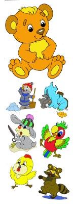 Collection of cartoon animals for PHSP