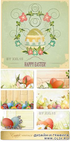 Easter vintage floral backgrounds