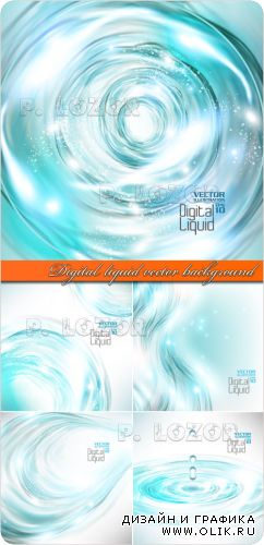 Жидкость фоны | Digital liquid vector background