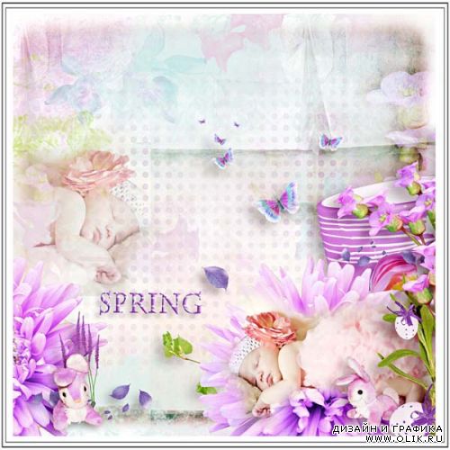 Цветочный скрап-набор - Baby spring