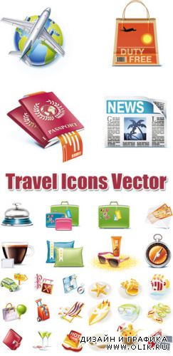 Travel Icons Vector