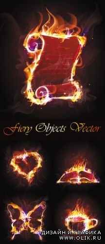 Fiery Objects Vector 2