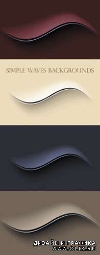 Simple Waves Backgrounds Vector