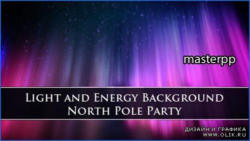 Light and Energy Background North Pole Party