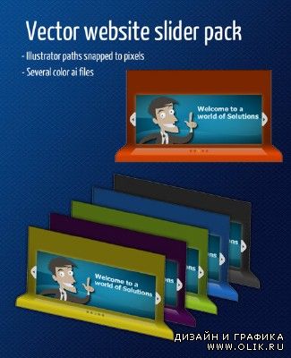 Vector Web Slider for PHSP - Ribbon