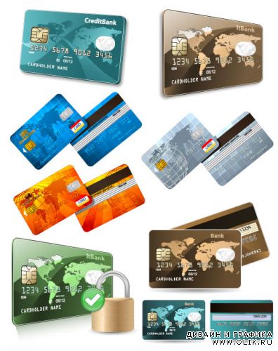 Банковские кредитные карточки (Вектор)
