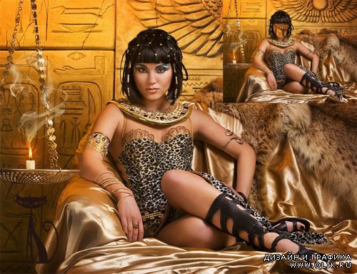 Женский шаблон - Египетская царица Клеопатра