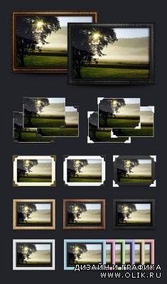 21 Photo Frames pack PSD Template for PHSP