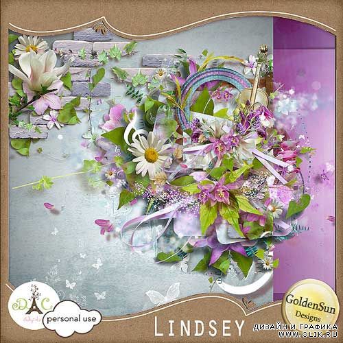 Симпатичный цветочный скрап-набор - Линдси