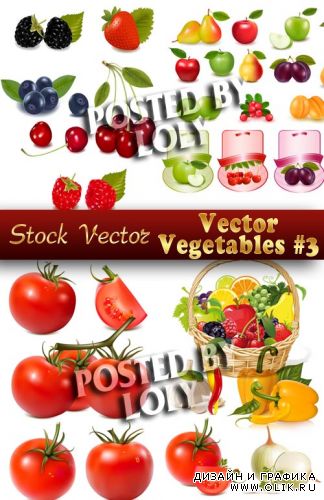 Свежие овощи #3 - Векторный клипарт