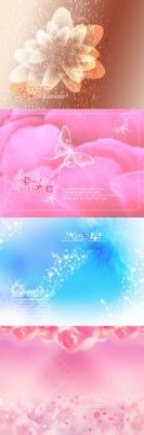 Flowers Backgrounds Psd Template