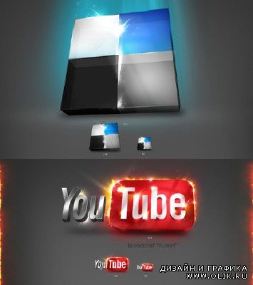 YouTube Icons and Delicious Icon