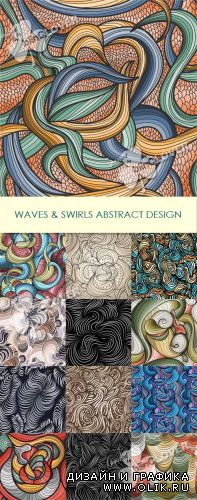 Waves and swirls abstract design 0242