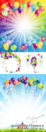 Festive background with balloons 0244