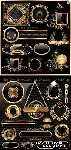 Ornamental golden labels 3