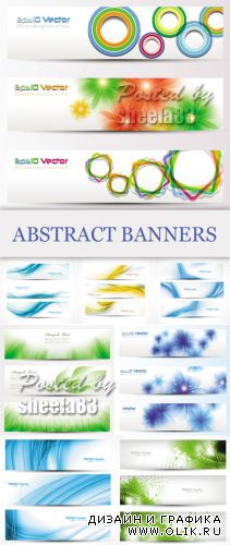 Abstract Color Banners Vector