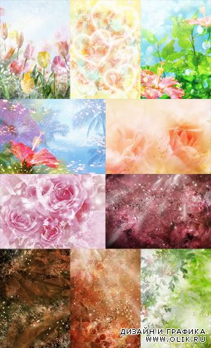 Цветочные фоны/ Floral backgrounds