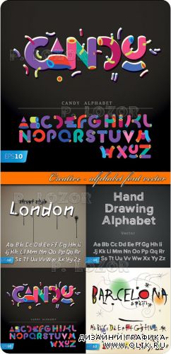 Алфавит креативный шрифт | Alphabet - creative font vector